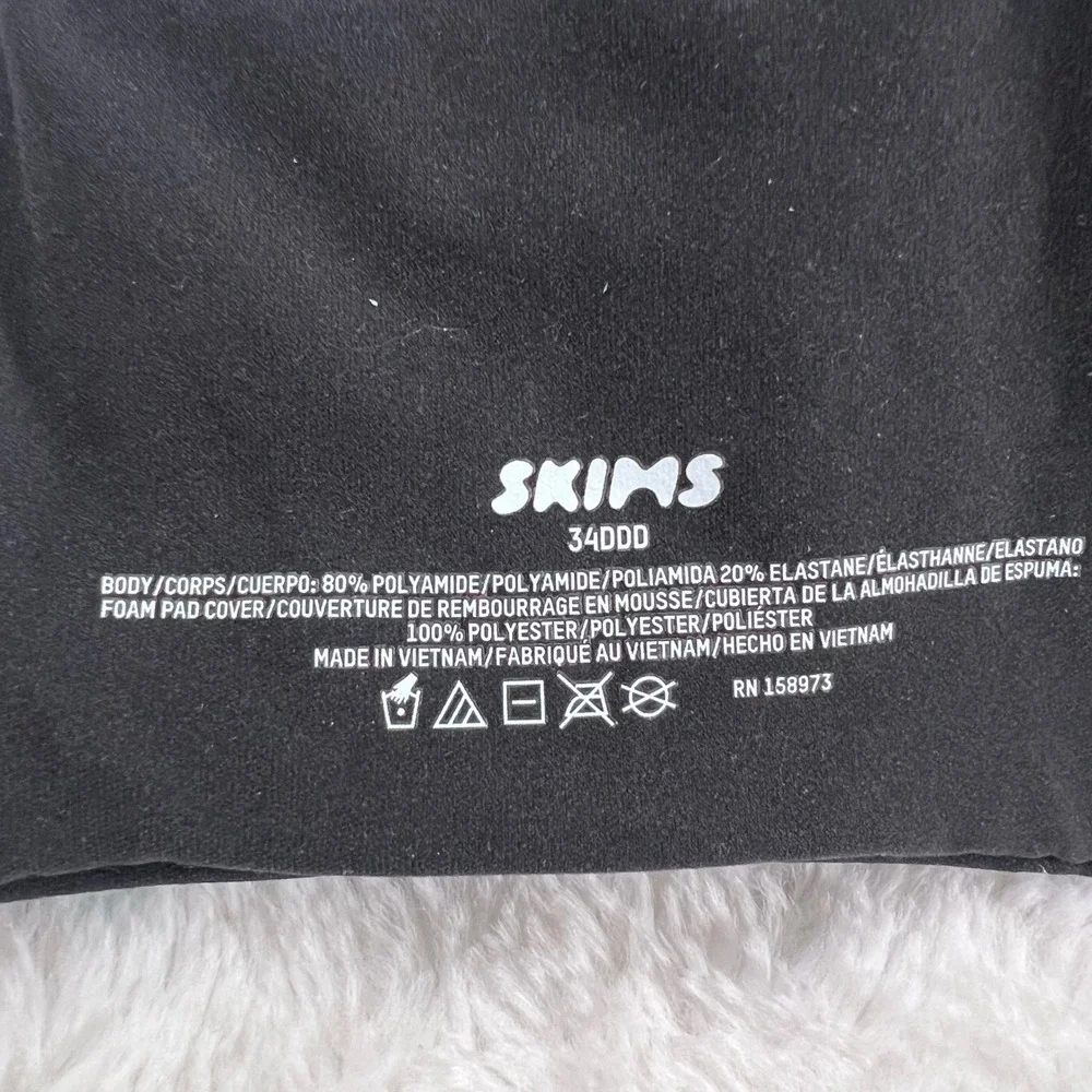SKIMS‎ Women's Fits Everybody T-Shirt Bra Onyx Black BR-UWR-2294 Size 34DDD NWT - Picture 8 of 12